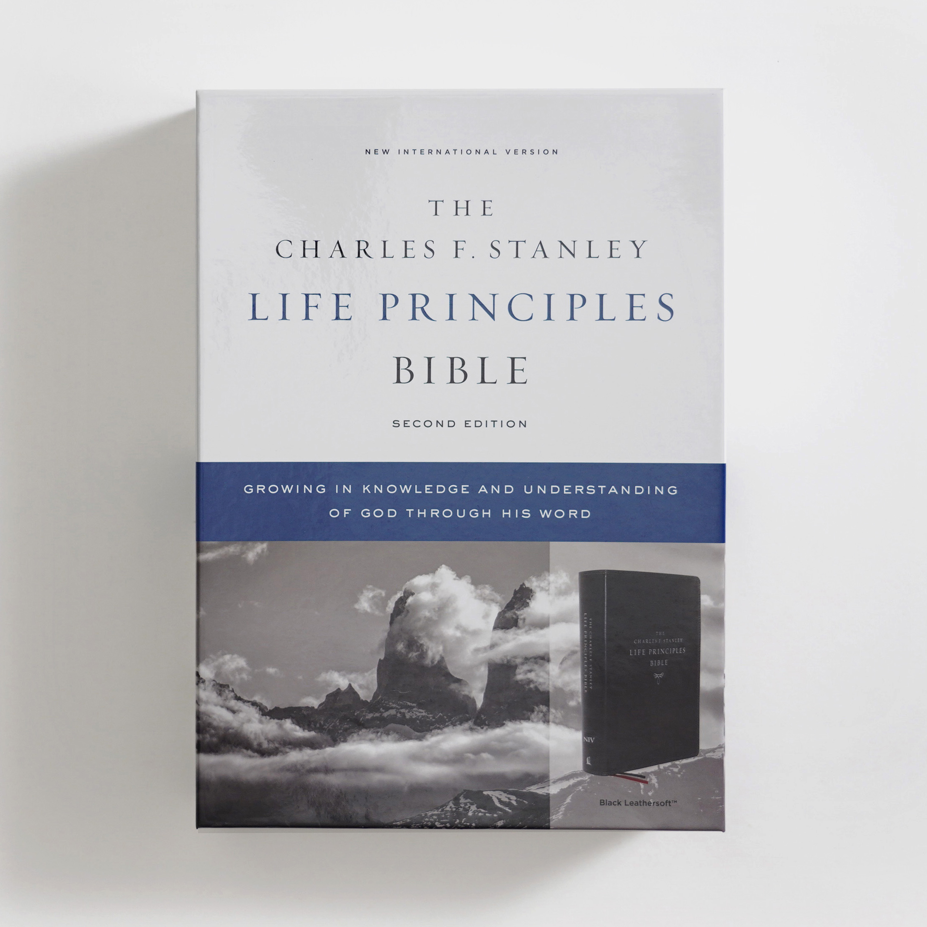 The Charles F. Stanley Life Principles Bible 2nd Edition, NIV - Black Leathersoft