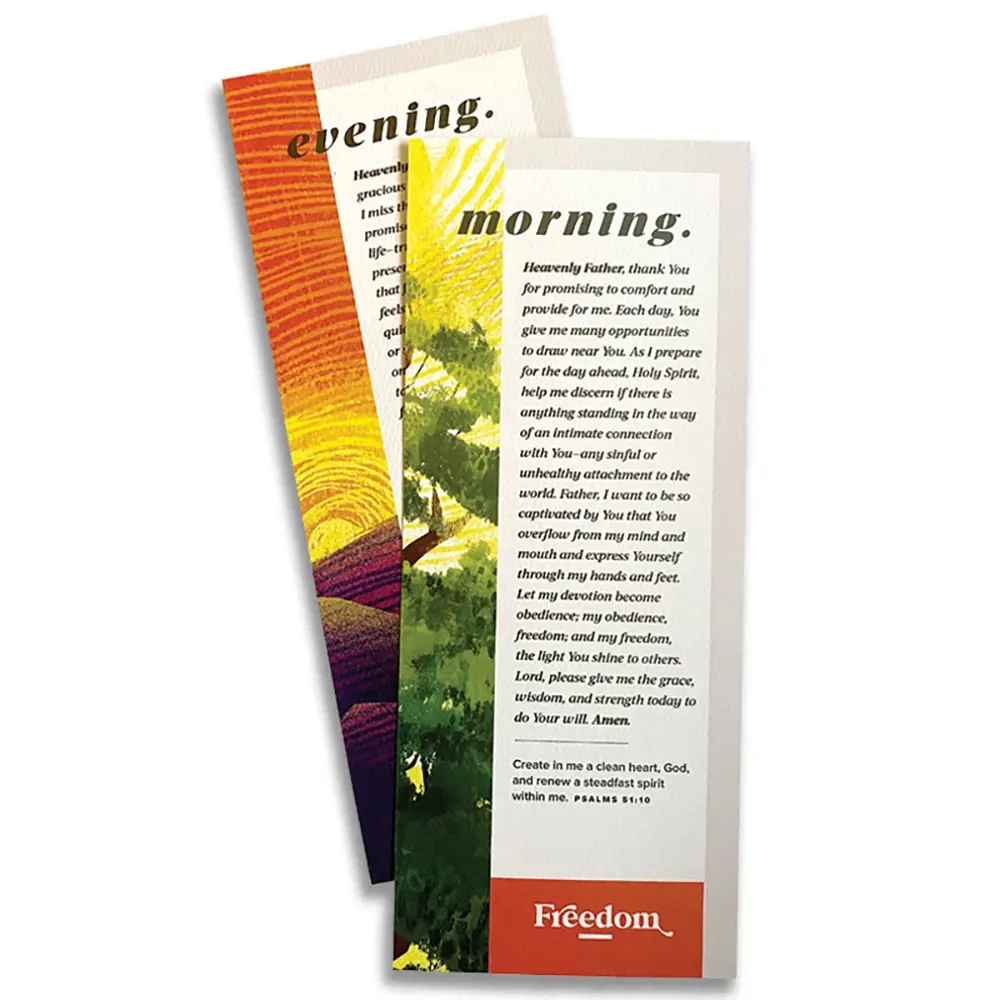 Freedom Morning & Evening Prayer Bookmark