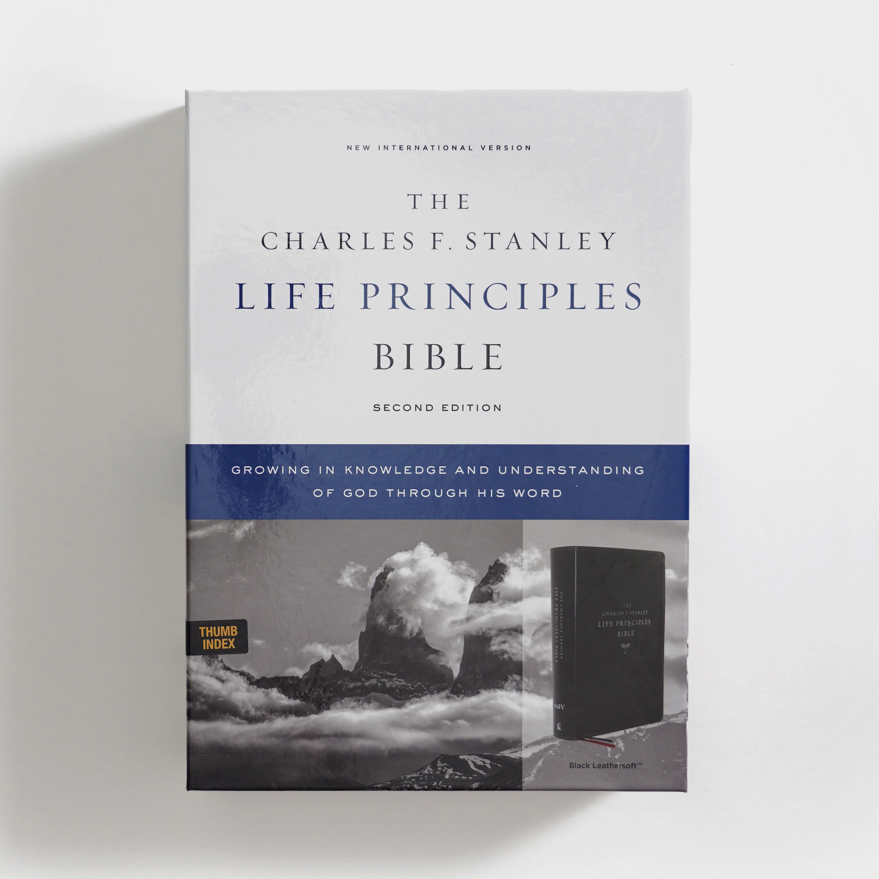 The Charles F. Stanley Life Principles Bible 2nd Edition, NIV - Black Leathersoft Indexed