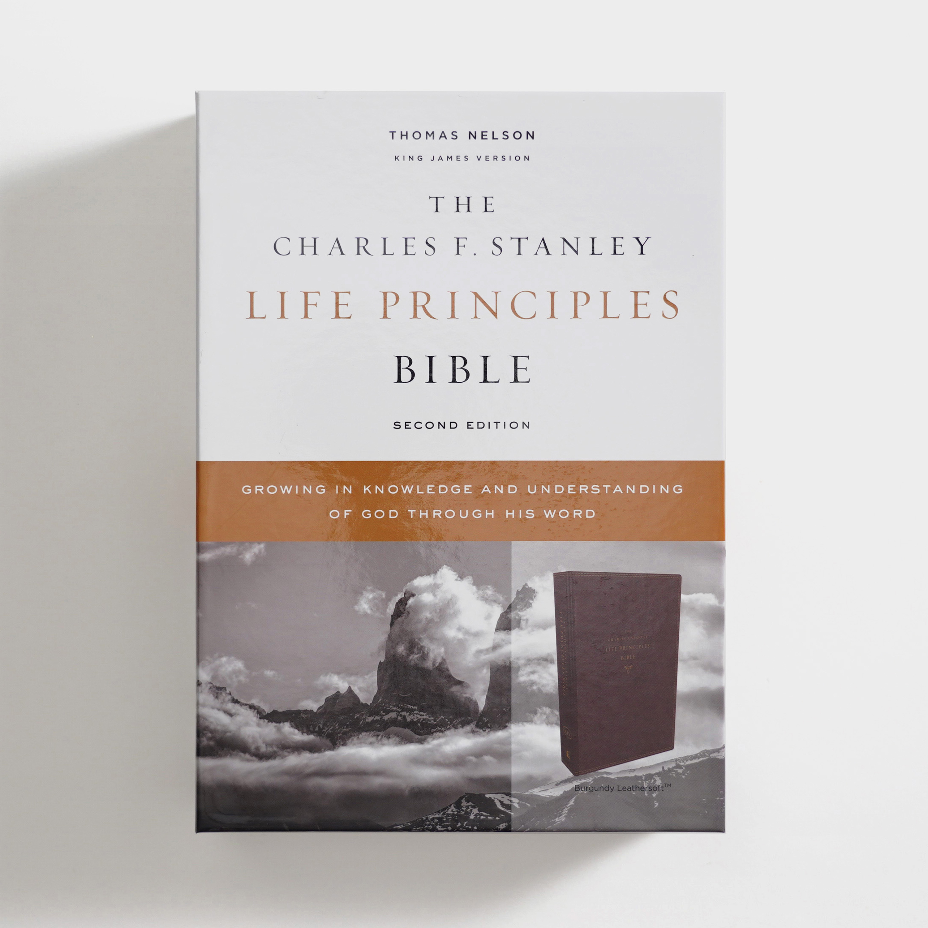 The Charles F. Stanley Life Principles Bible 2nd Edition, KJV - Burgundy Leathersoft