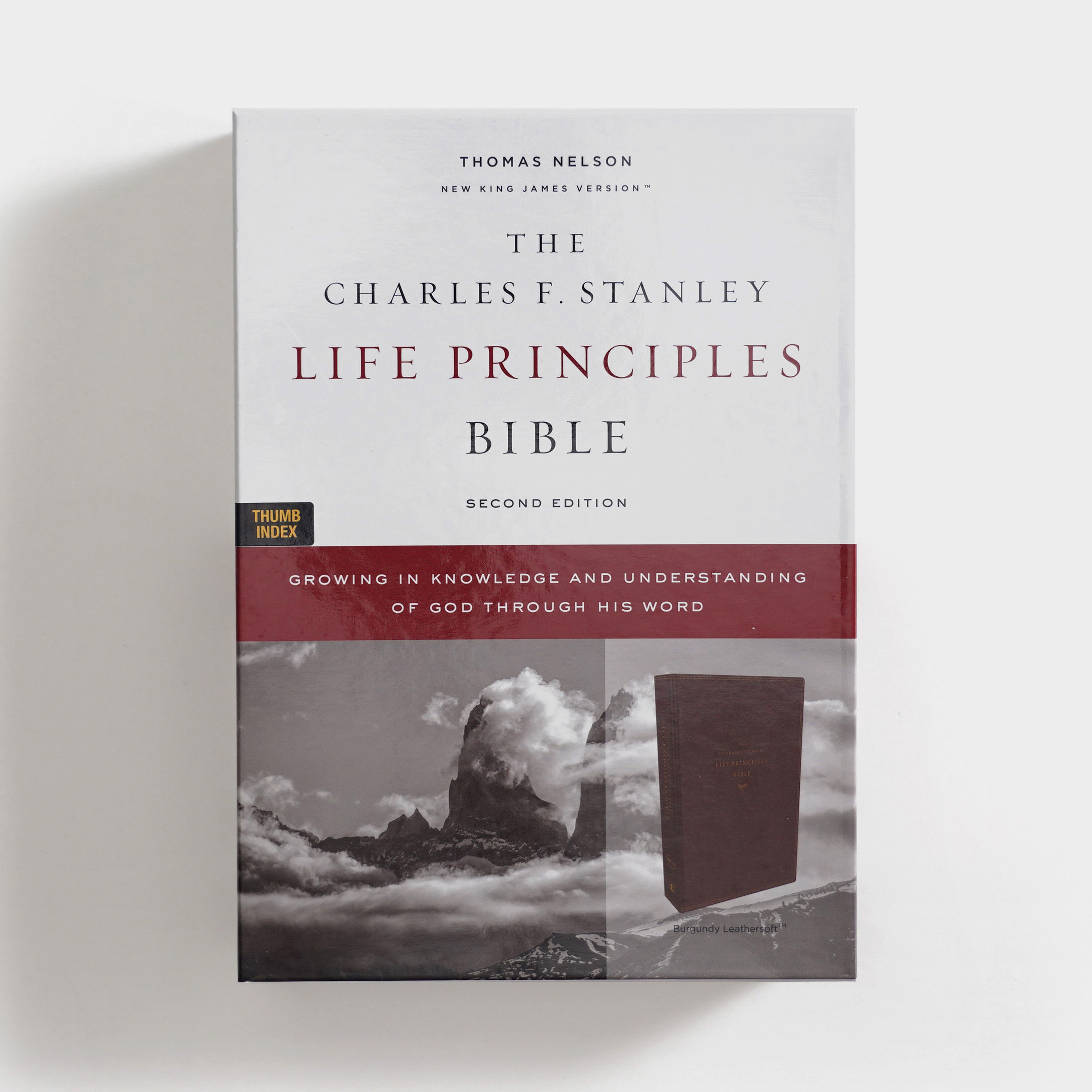 The Charles F. Stanley Life Principles Bible 2nd Edition, NKJV - Burgundy Leathersoft Indexed